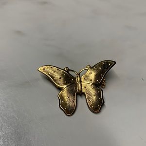Vintage Gold butterfly brooch, 1940s-60s